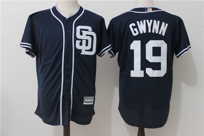 San Diego Padres #19 Tony Gwynn Navy Blue New Cool Base Jersey,We sell and wholesale San Diego Padres #19 Tony Gwynn Navy Blue New Cool Base Jersey on line form chian!